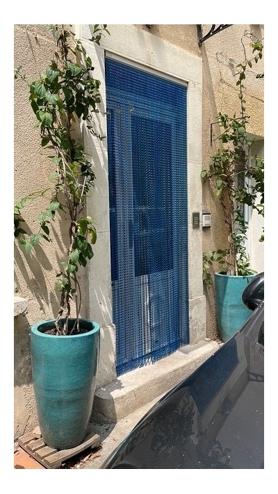 Rideau chainette Soria bleu