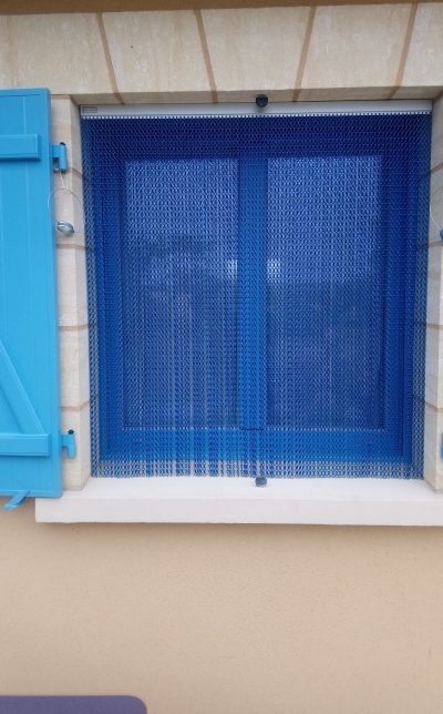 Rideau chainette Soria bleu