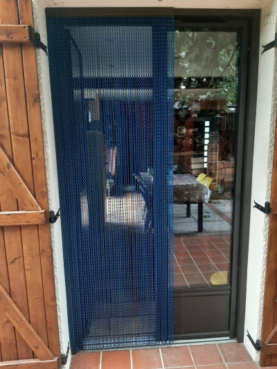 Rideau chainette Soria bleu