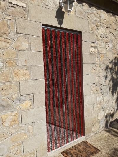 Rideau de porte en fil chaînette d'aluminium
